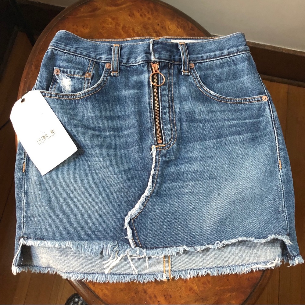 Rag & Bone/JEAN O Ring Denim Skirt Size 24 NWT